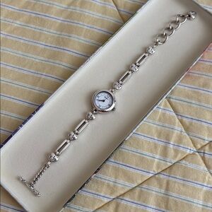 Brighton Ladies Silver Plated Watch/Bracelet, Pompeii, and Tin Box